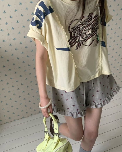 韓國直送Retro Remake Marathon Crop Tee