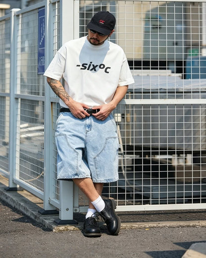 Street-Vibe Baggy Carpenter Denim Shorts