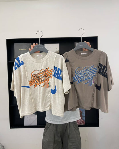 韓國直送Retro Remake Marathon Crop Tee