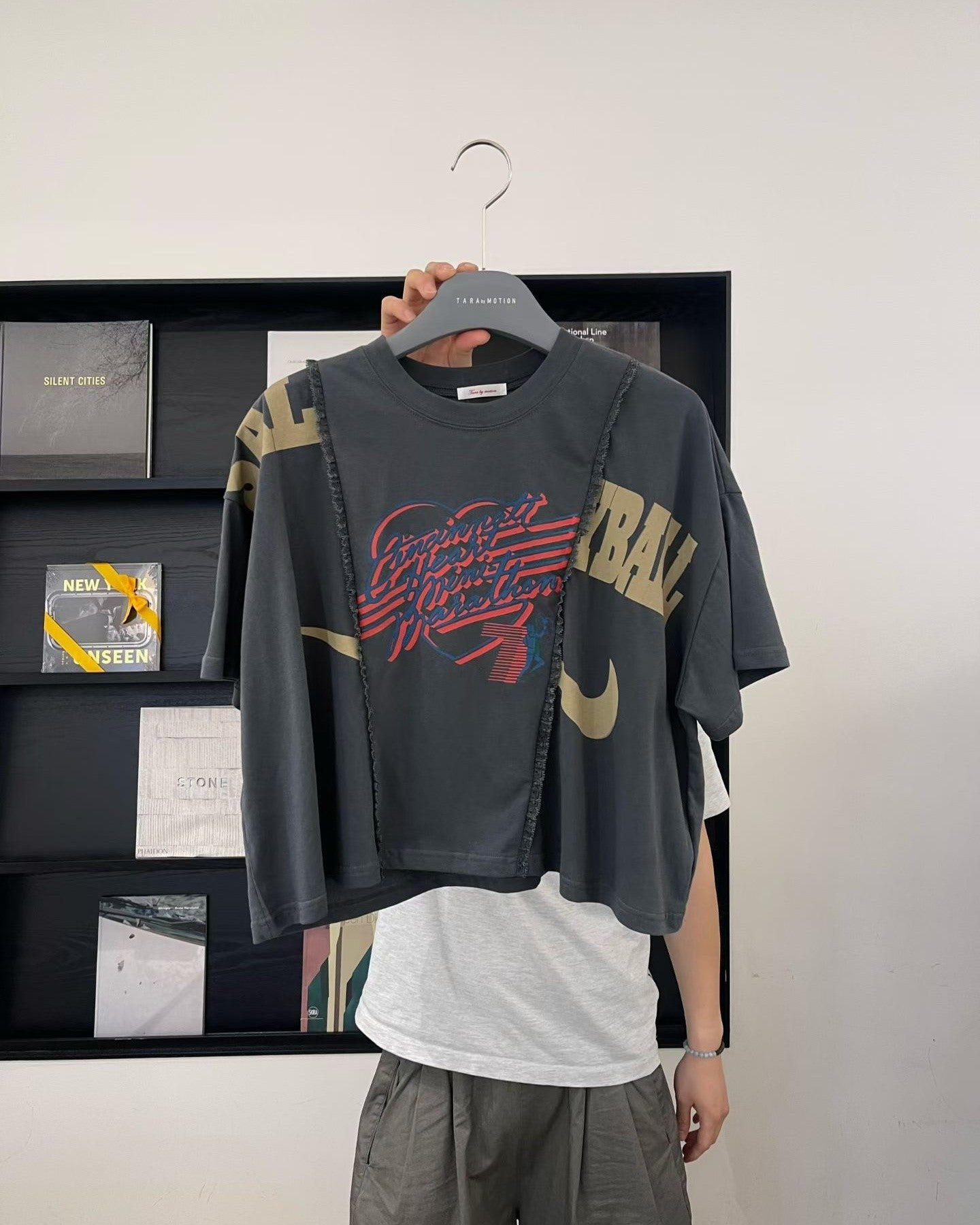 韓國直送Retro Remake Marathon Crop Tee