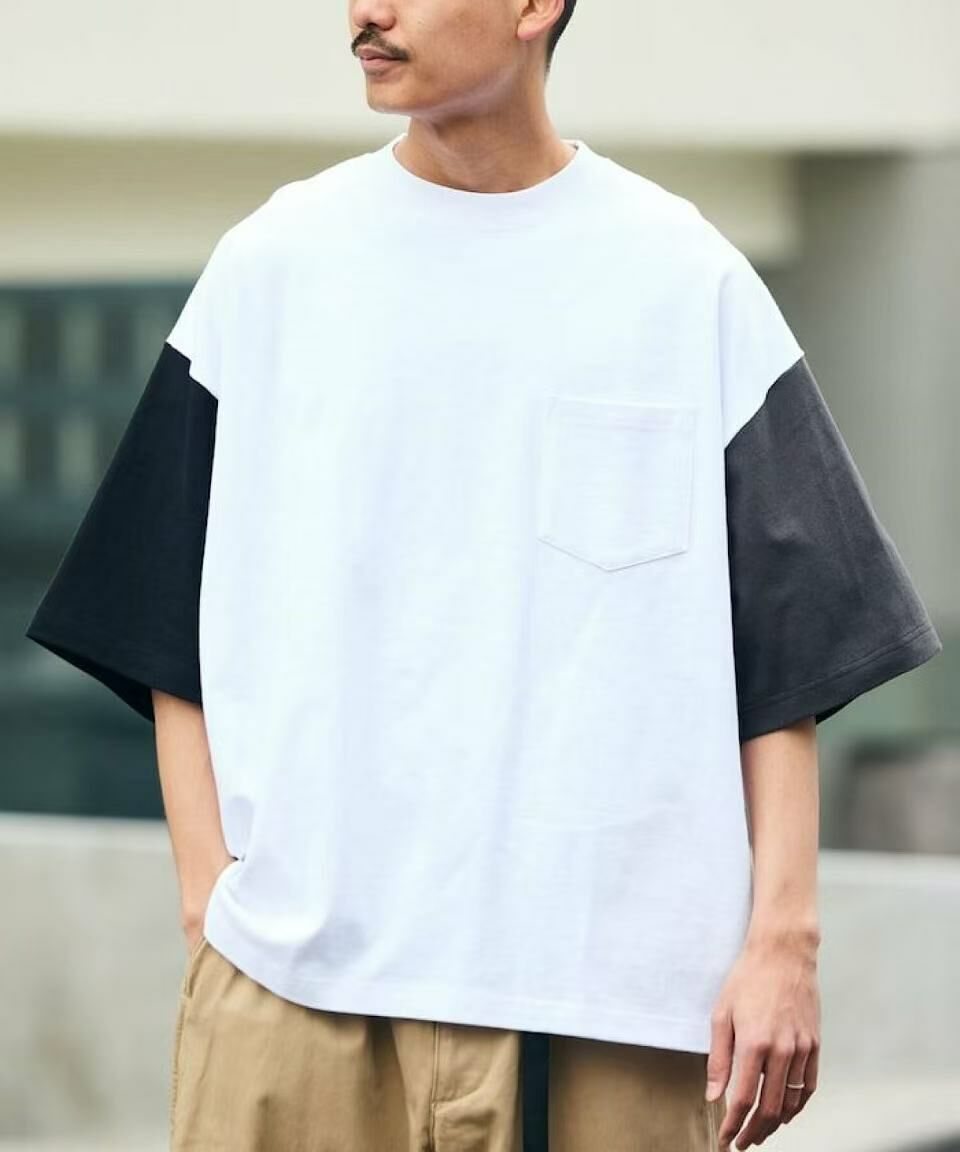 日本直送9 oz Heavyweight Big Silhouette Crew Neck Pocket T-shirt - HLY & CHOCCICO