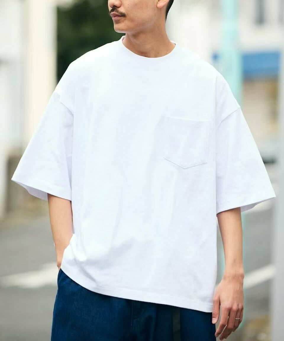日本直送9 oz Heavyweight Big Silhouette Crew Neck Pocket T-shirt - HLY & CHOCCICO