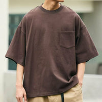 日本直送9 oz Heavyweight Big Silhouette Crew Neck Pocket T-shirt - HLY & CHOCCICO