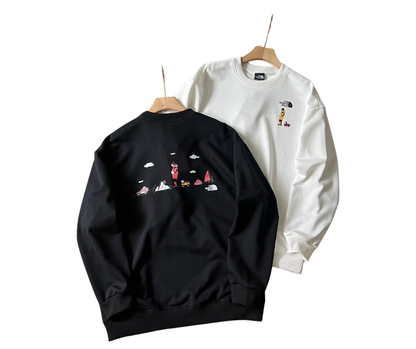 TNF Uncle Belly Fun Print Sweatshirt - HLY &amp; CHOCCICO
