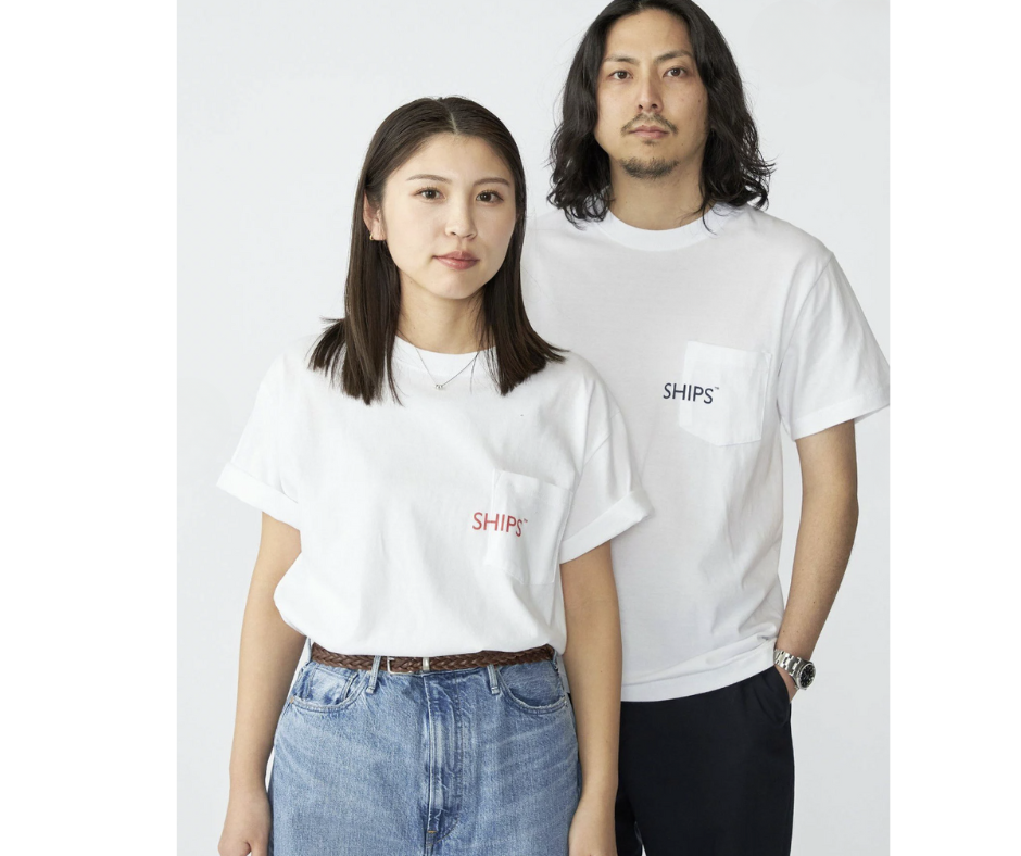 日本直送SHIPS Logo Print Pocket Tee SHIPS
