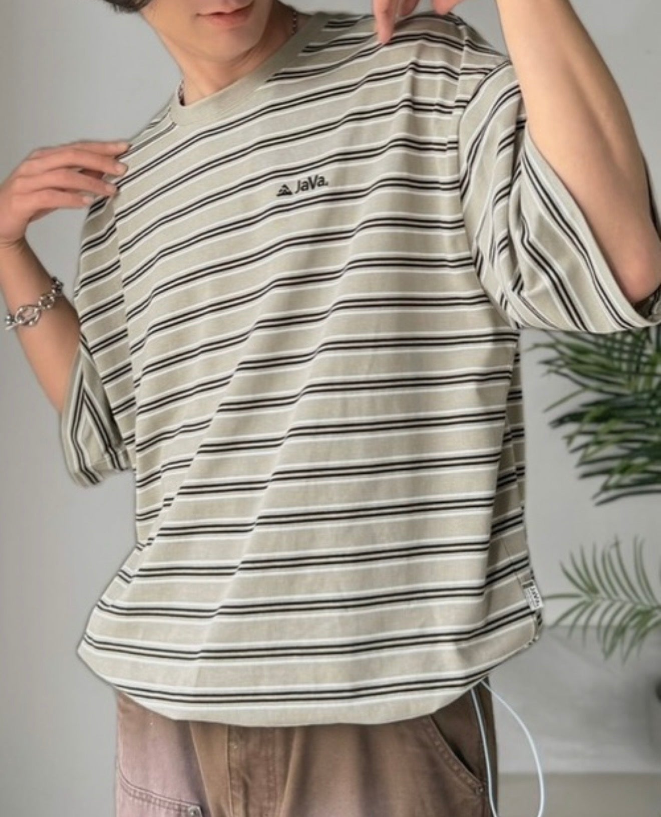 Direct from Japan JaVa Collaboration Multi-Stripe Tee