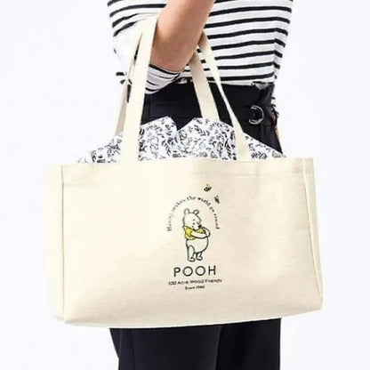 【一口價$98/個】日本雜誌附錄 Winnie the Pooh 束口帆布購物袋 18L - HLY &amp; CHOCCICO