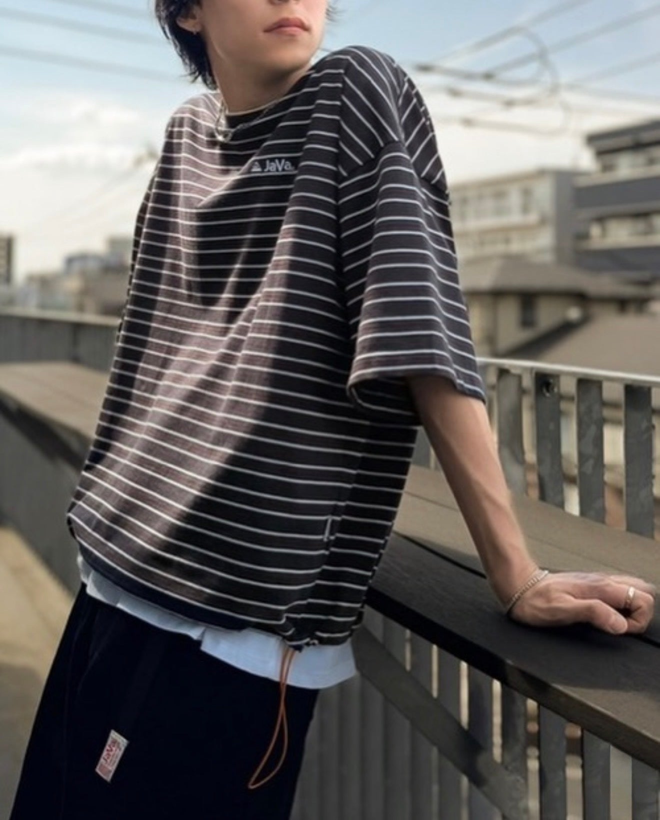 Direct from Japan JaVa Collaboration Multi-Stripe Tee