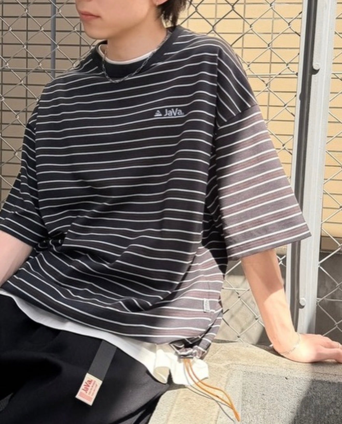 Direct from Japan JaVa Collaboration Multi-Stripe Tee