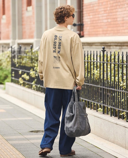 Direct from Japan GERRY Print Big Silhouette Long Sleeve Tee