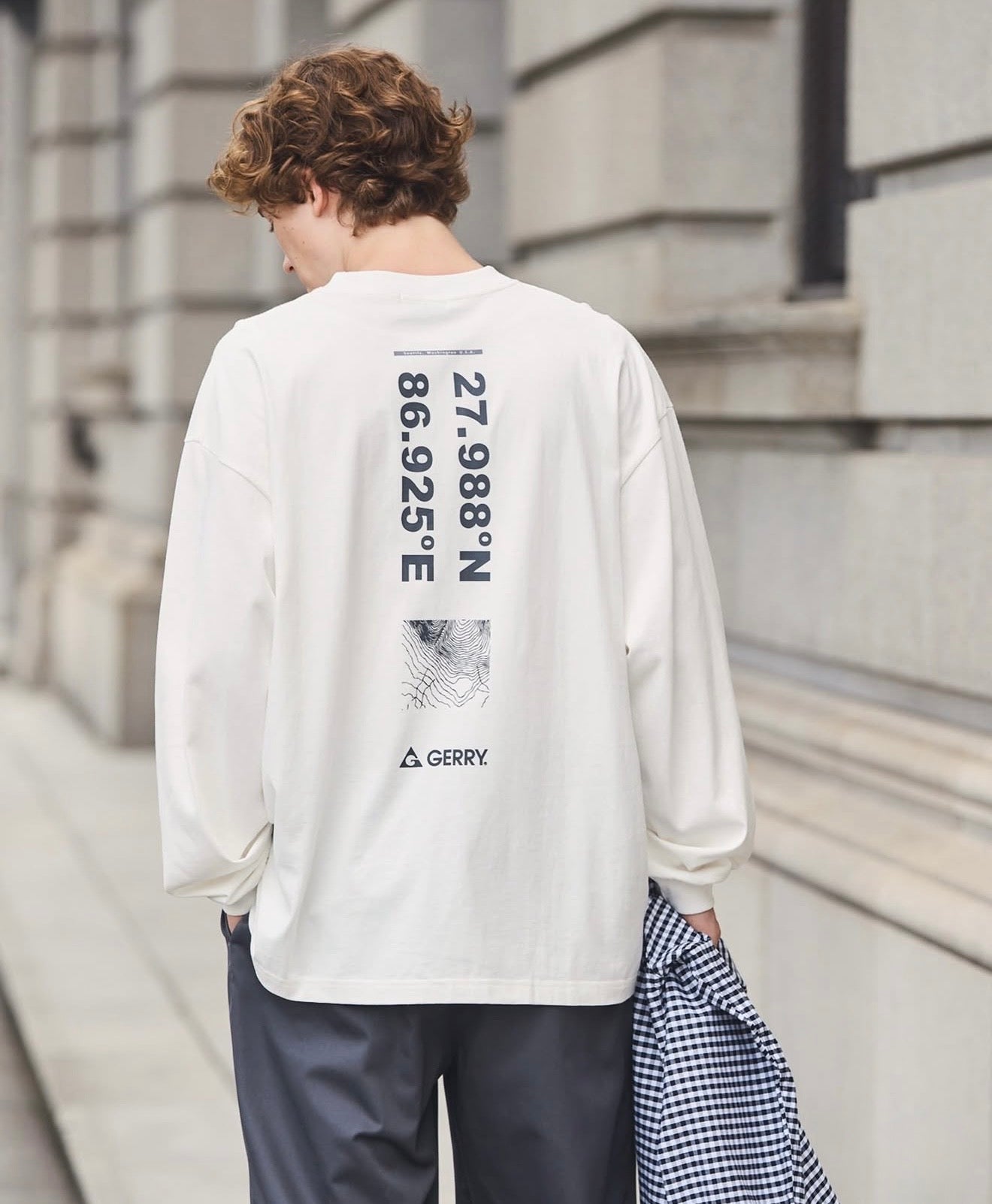 Direct from Japan GERRY Print Big Silhouette Long Sleeve Tee