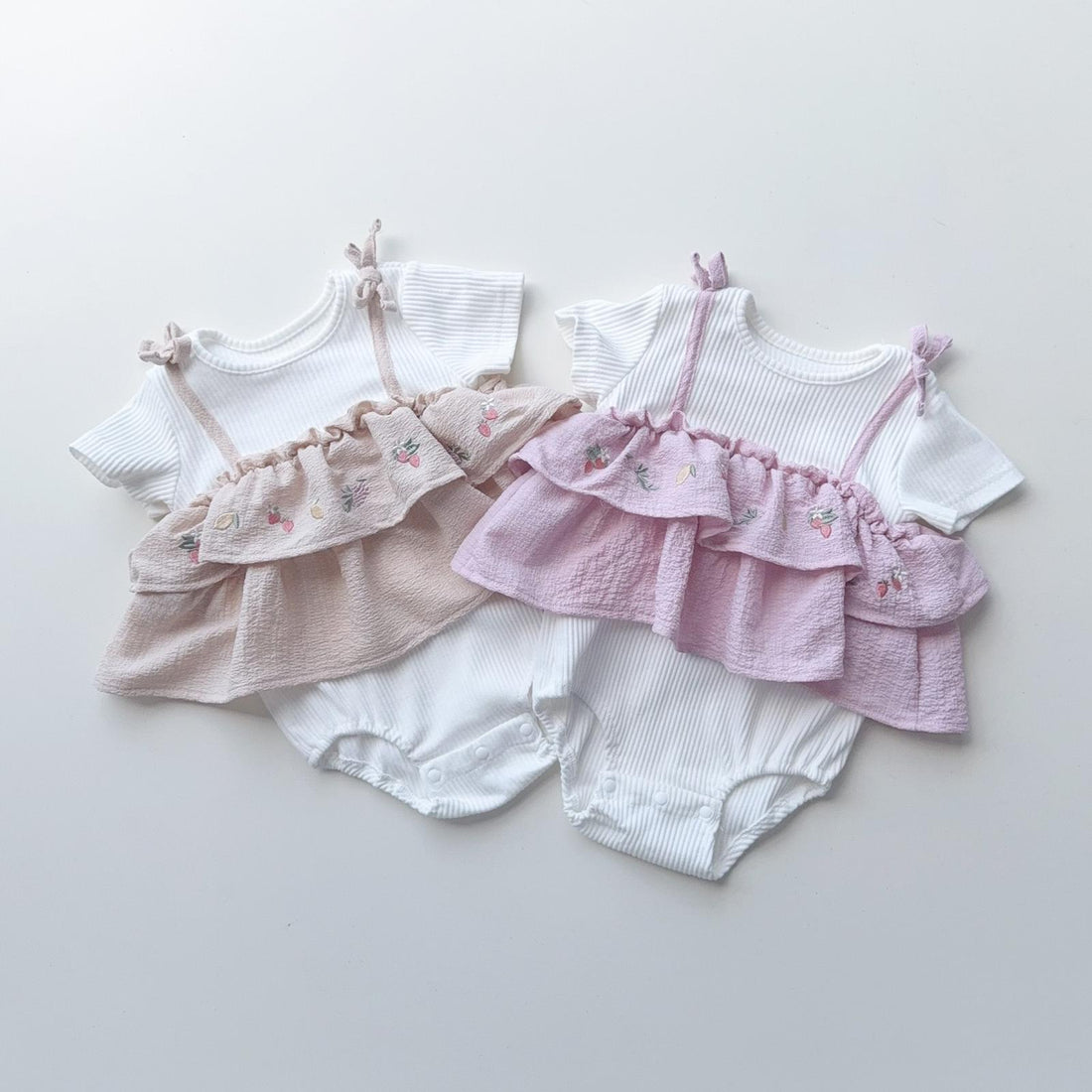 🌟售完即止🌟日系小花刺繡包屁裙  ( 🚚貨期 4-6星期 )