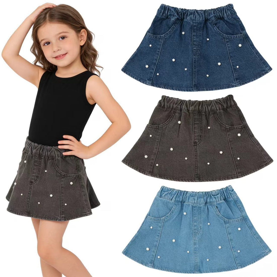 🌟售完即止🌟 日系珍珠A字裙 ( 🚚貨期 4-6星期 )