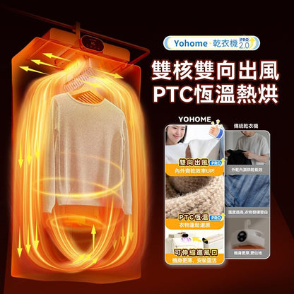 💥💥【全新上市】日本Yohome MiniFold雙出風速乾雙模護衣可視窗低噪免安裝可移動烘乾機 PRO 2.0