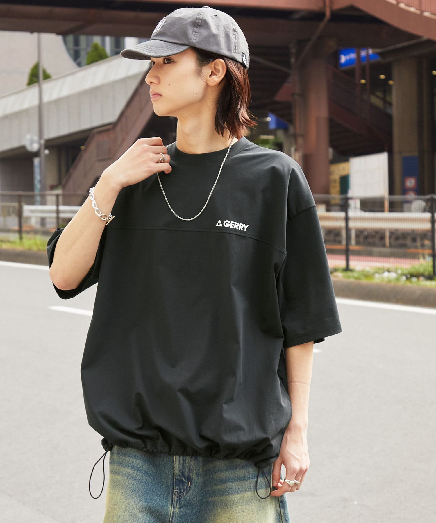 日本直送GERRY Oversized Cool Touch Tee