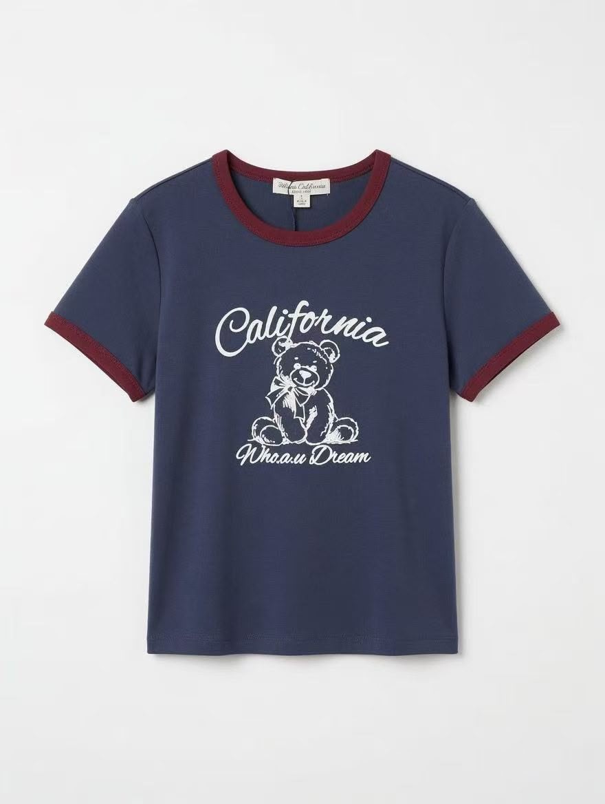 韓國直送WHO.A.U California Dream Bear Tee 🌟貨期3-4 星期🌟