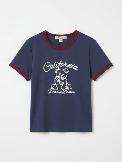 韓國直送WHO.A.U California Dream Bear Tee 🌟貨期3-4 星期🌟