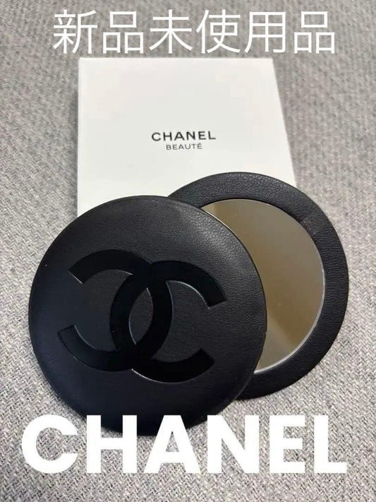 Chanel Beauté 2025 Make-up mirror gift🪞 人造皮革🖤 - HLY & CHOCCICO