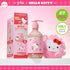 韓國 Plu X Hello Kitty 玫瑰保濕水潤光澤 磨砂沐浴露 500ml + 沐浴球｜Vita Glow Moisture Radiance Scrub Body Wash - HLY & CHOCCICO