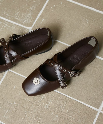 Direct from Japan Mary Quant × PUBLUX Eyelet Cross Belt Ballet Flats (Limited Edition)