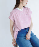 ASSN French Sleeve Shirt Pink Tops ny