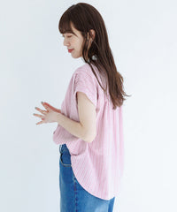 ASSN French Sleeve Shirt Pink Tops ny