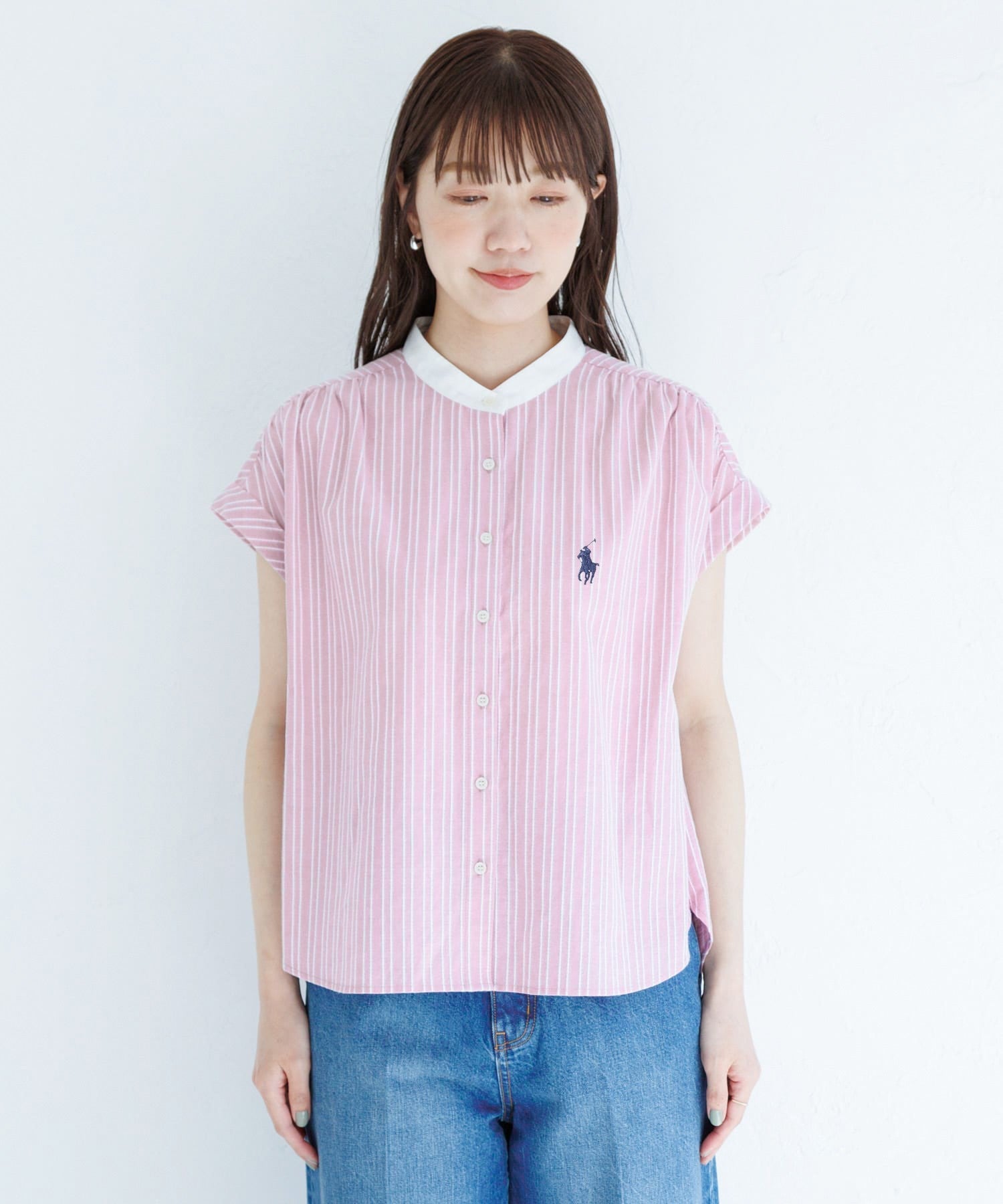 ASSN French Sleeve Shirt Pink Tops