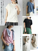 RL Cocoon Type Slub Cotton Cuff Ribbed Tee Ny