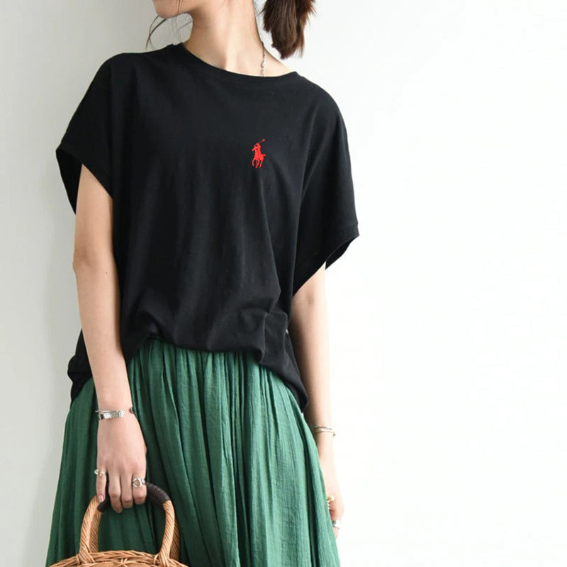 RL Cocoon Type Slub Cotton Cuff Ribbed Tee