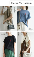 RL Cocoon Type Slub Cotton Cuff Ribbed Tee Ny