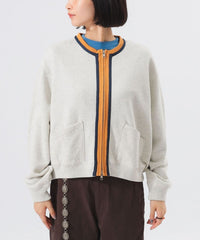 Three -Tone Sweat Cardigan - HLY & CHOCCICO