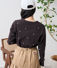 FS Mini Heart Embroidered Long Sleeve T-Shirt Ny