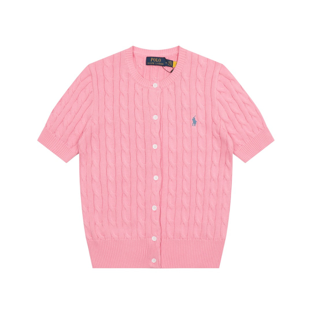 RL Polo Knit Short-sleeve Cardigan 🎨 14 Color Options