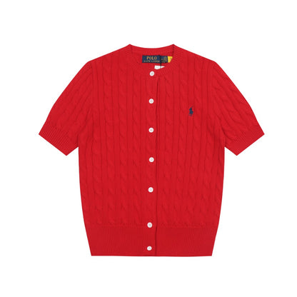 RL Polo Knit Short-sleeve Cardigan 🎨 14 Color Options