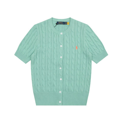 RL Polo Knit Short-sleeve Cardigan 🎨 14 Color Options