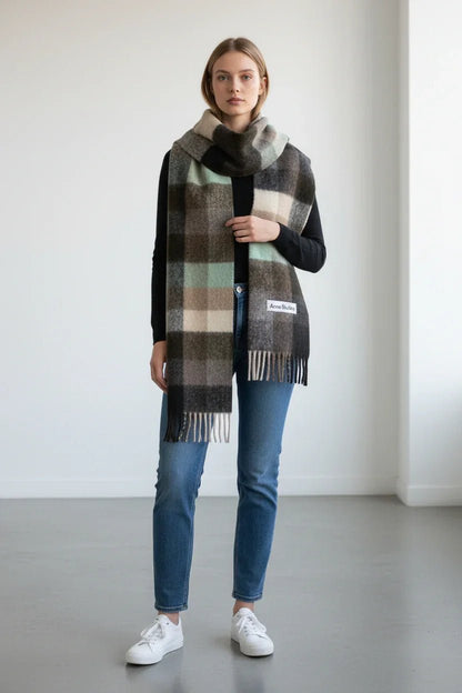 Acne Vally Plaid Wool Scarf 🌈8個色 - HLY &amp; CHOCCICO