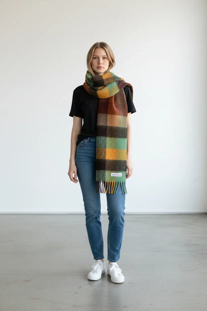 Acne Vally Plaid Wool Scarf 🌈8個色 - HLY &amp; CHOCCICO