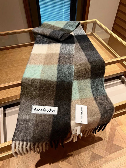Acne Vally Plaid Wool Scarf 🌈8個色 - HLY &amp; CHOCCICO