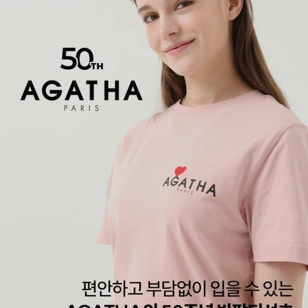 韓國直送Agatha 50 週年粉紅特別版短袖 - HLY & CHOCCICO