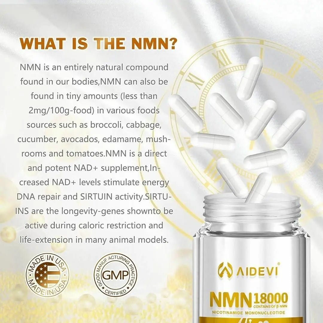 美國製造🇺🇸 AIDEVI NMN 18000+ PQQ 逆齡補充劑 膠囊  ‼️新返嘅會有防偽標籤‼️ - HLY & CHOCCICO
