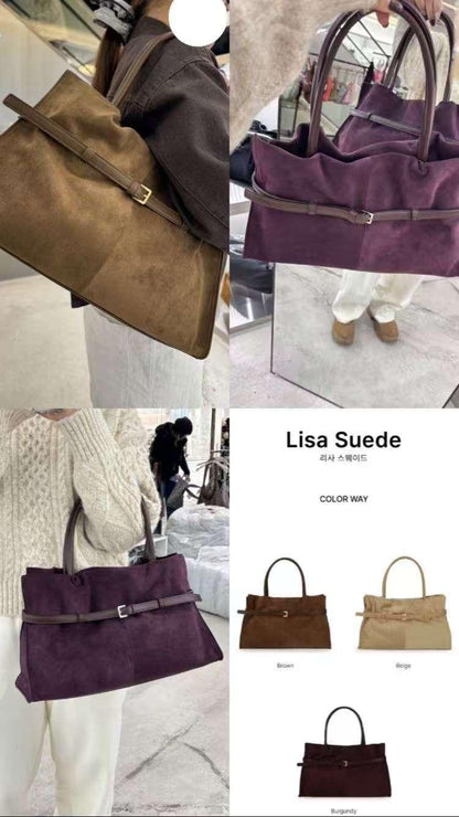 韓國直送Alice Martha Lise Suede Tote bag - HLY &amp; CHOCCICO