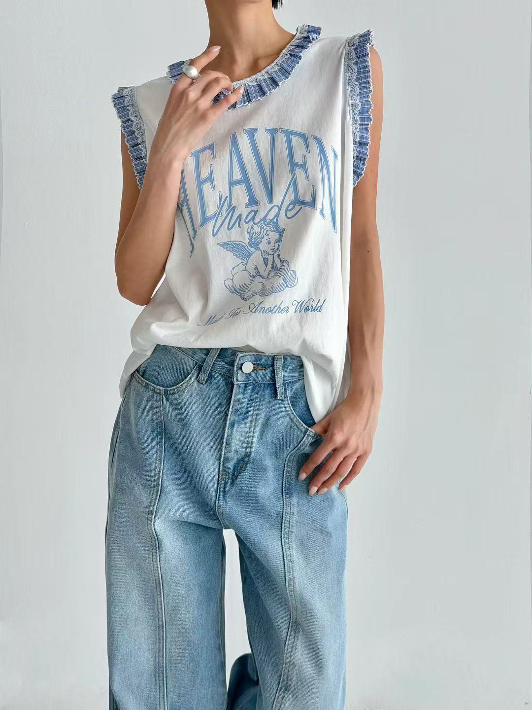 韓國直送Angel Touch Ruffle Top - HLY &amp; CHOCCICO