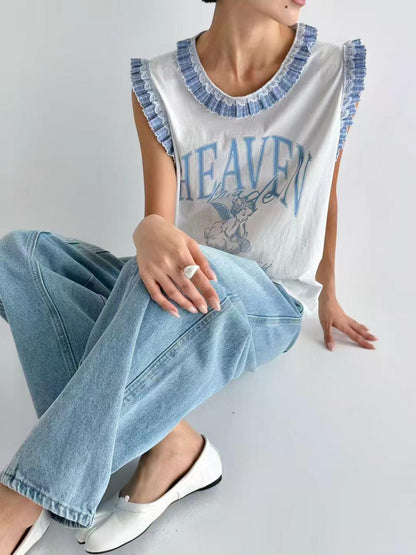 韓國直送Angel Touch Ruffle Top - HLY &amp; CHOCCICO