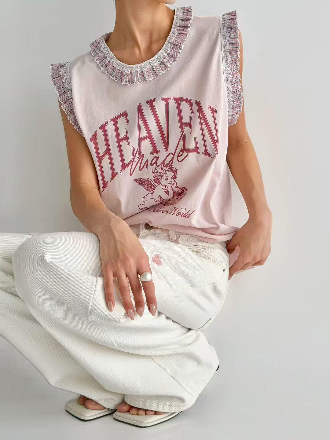 韓國直送Angel Touch Ruffle Top - HLY &amp; CHOCCICO
