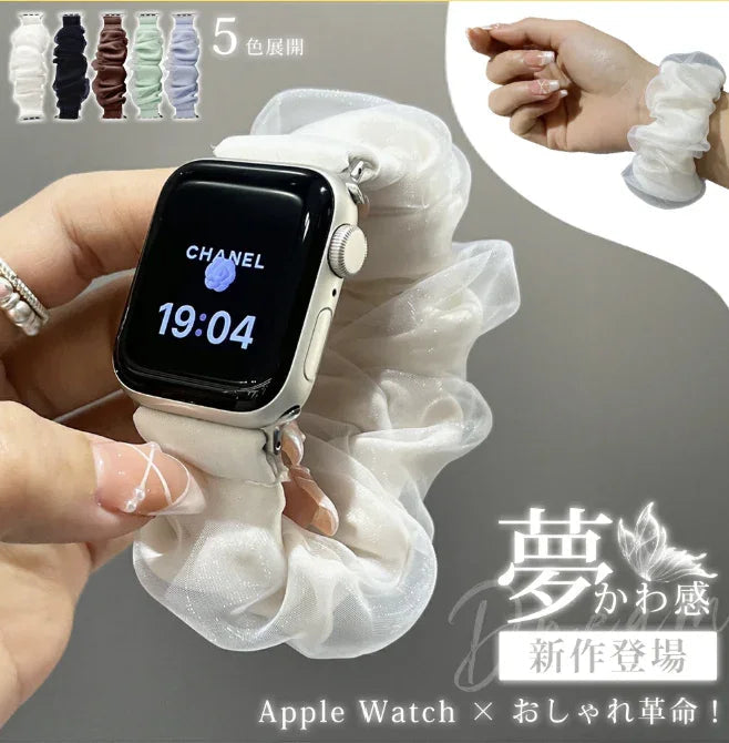 日本直送Apple Watch Band Scrunchie Waterproof Stylish - HLY &amp; CHOCCICO