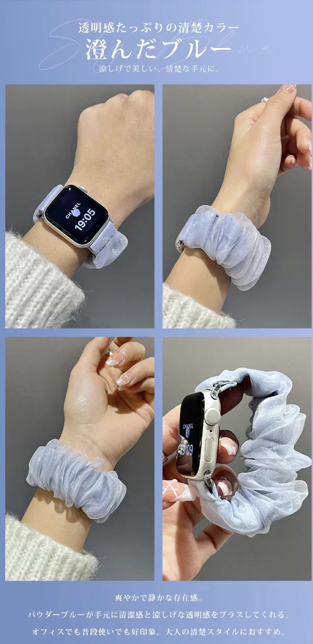 日本直送Apple Watch Band Scrunchie Waterproof Stylish - HLY &amp; CHOCCICO