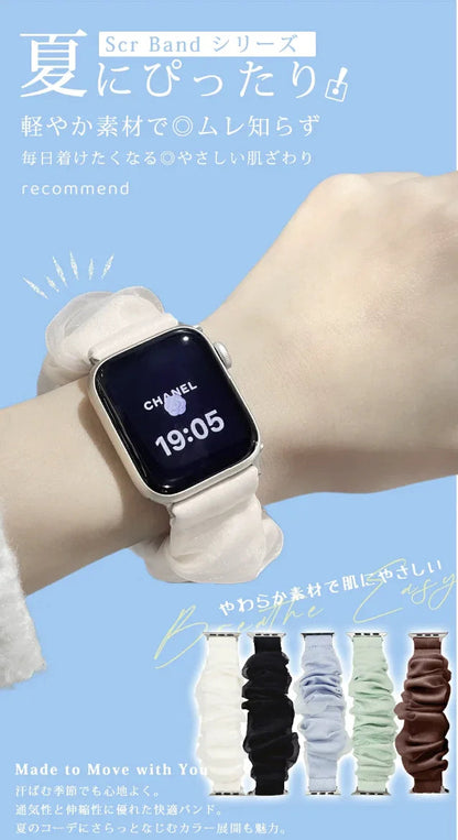 日本直送Apple Watch Band Scrunchie Waterproof Stylish - HLY &amp; CHOCCICO