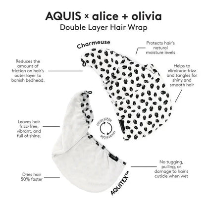 美國🇺🇸 AQUIS x Alice + Olivia 聯名雙層速乾髮帽 - HLY &amp; CHOCCICO