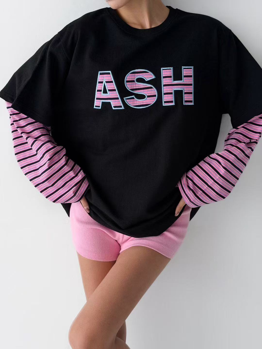 韓國直送ASH Short - Sleeved Tee 👕 - HLY &amp; CHOCCICO