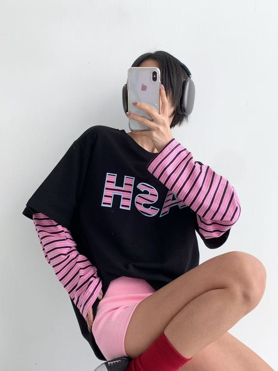 韓國直送ASH Short - Sleeved Tee 👕 - HLY &amp; CHOCCICO